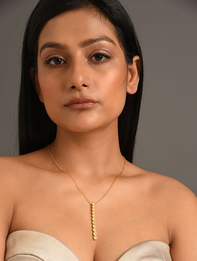 Women Gold Tone Silver Necklace