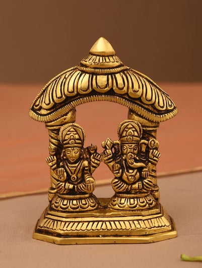 Brass Handrafted Lakshmi Ganesh