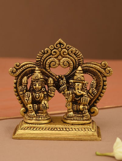 Brass Handrafted Lakshmi Ganesh