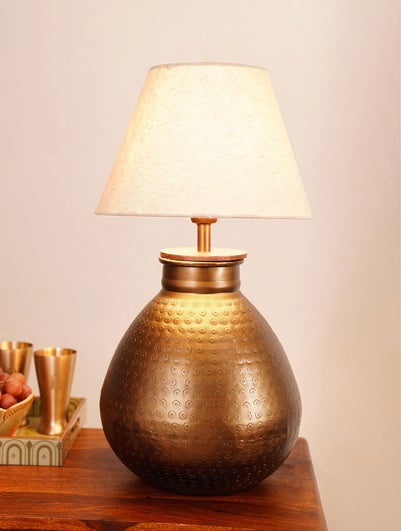 Handcrafted Etched Lamp Stand