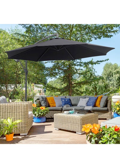 Outsunny Garden Cantilever Parasol Patio Banana Umbrella (3m)