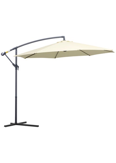 Outsunny Garden Cantilever Parasol Patio Banana Umbrella (3m)