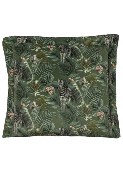 Evans Lichfield Poised Zebra Velvet Cushion (50cm x 50cm x 8cm) - One Size