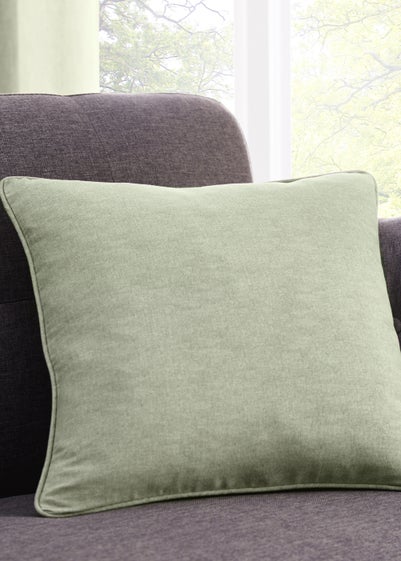 Fusion Sorbonne Green Filled Cushion (40cm x 40cm) - One Size