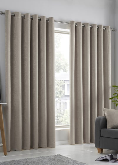 Fusion Strata Eyelet Curtains - 46W X 54D (116x137cm)