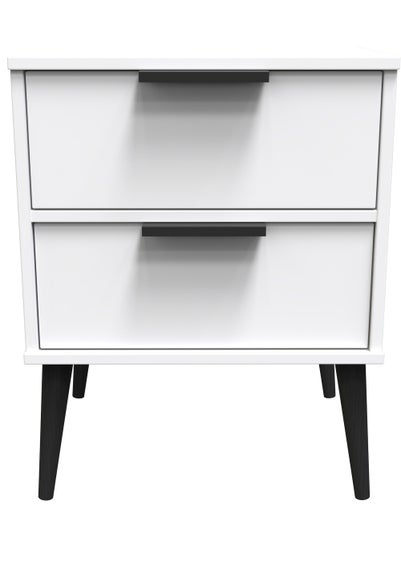 Swift Milano 2 Drawer Bedside Table (50.5cm x 41.5cm x 39.5cm) - One Size
