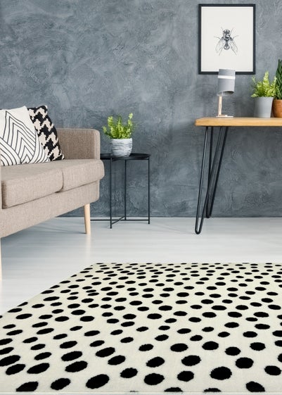 Homemakers White Maestro Spot Rug