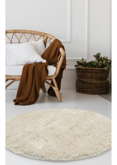 Homemaker Ivory Softwashable Circle Rug