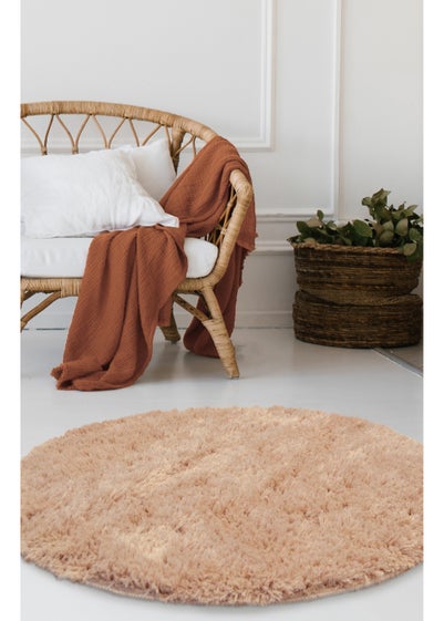 Homemaker Natural Softwashable Circle Rug