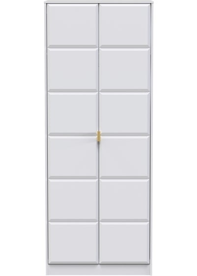 Swift Cube 2 Door Tall Wardrobe (197cm x 53cm x 74cm) - One Size