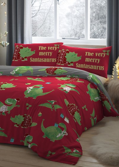 Bedlam Santasaurus Duvet Cover