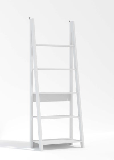 LPD Furniture Tiva Ladder Bookcase White (1754x386x640mm) - One Size