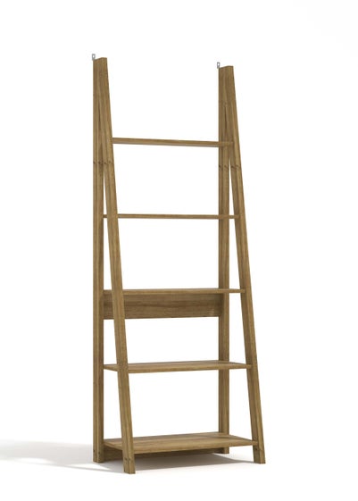 LPD Furniture Tiva Ladder Bookcase Oak (1754x386x640mm) - One Size