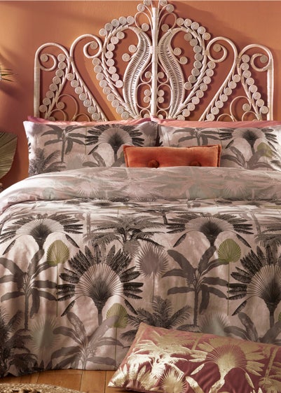 furn. Malaysian Palm Tropical Duvet Cover - Double