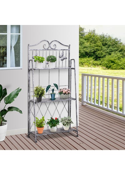 Outsunny Freestanding 3-Tier Garden Plant Stand