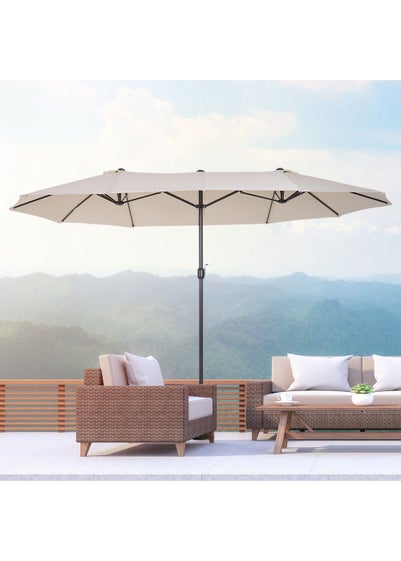 Outsunny Double-Sided Garden Parasol (4.6m) - NO BASE