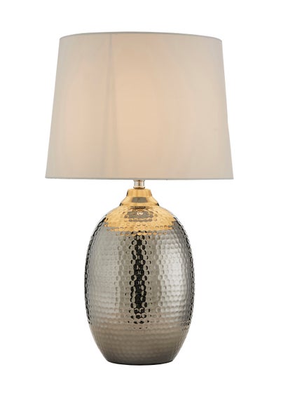 Inlight Hammered Metallic Table Lamp (49cm x 29cm) - One Size