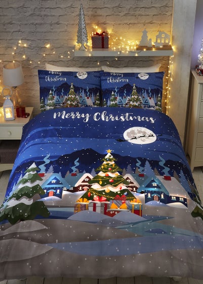 Bedlam Christmas Kids Glow In The Dark Duvet Cover