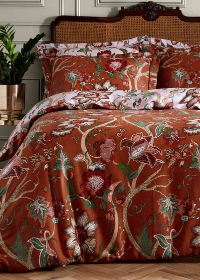 Paoletti Botanist Floral 100% Cotton Sateen Duvet Cover Set