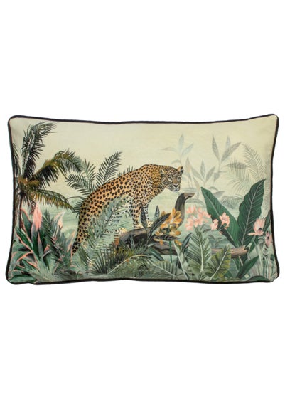 Evans Lichfield Leopard Jungle Cushion (30cm x 50cm x 8cm) - One Size