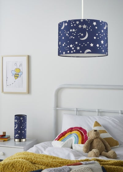 Glow Moon & Stars Blue Shade (20cm x 30cm)