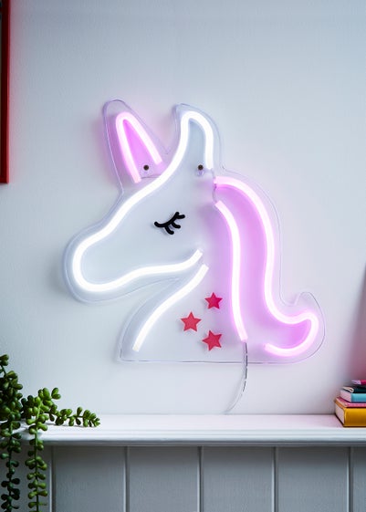 Glow Unicorn Neon Wall Light (33cm x 32cm)