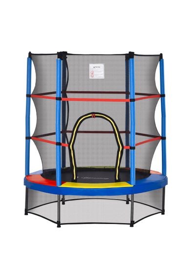 HOMCOM Trampoline with Safety Enclosure Net (140cm x 160cm) - One Size