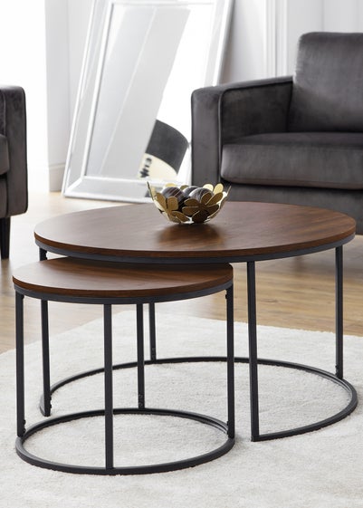 Julian Bowen Bellini Round Nesting Coffee Table (50 x 80 x 80 cm)