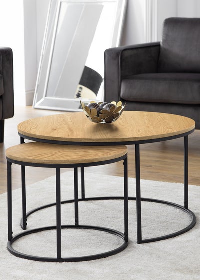 Julian Bowen Bellini Round Nesting Coffee Table (50 x 80 x 80 cm)