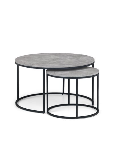 Julian Bowen Staten Concrete Round Nesting Coffee Table (50 x 80 x 80 cm) - One Size