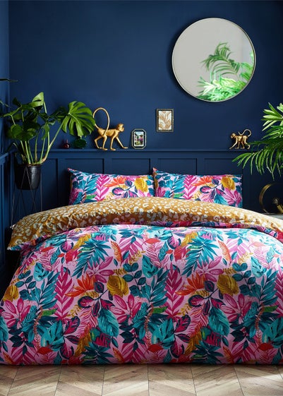 furn. Psychedelic Jungle Tropical Duvet Cover - Single