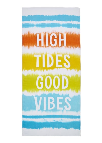 Catherine Lansfield Tie Dye Vibes Cotton Beach Towel - One Size
