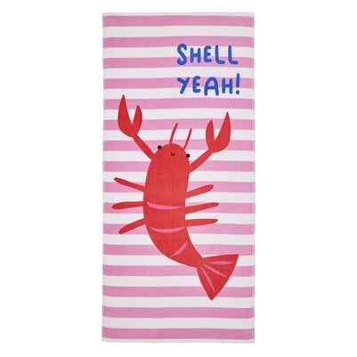 Catherine Lansfield Shell Yeah Cotton Beach Towel - One Size