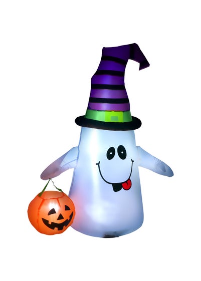 HOMCOM Witch Ghost Halloween Inflatable (120cm x 80cm x 50cm)