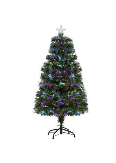 HOMCOM 1.2m Pre-Lit Colorful Artificial Tree Light