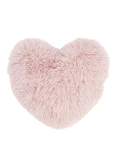 Catherine Lansfield Cuddly Heart Shaped Cushion (35x28cm) - One Size