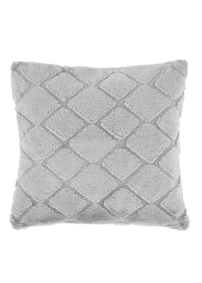 Catherine Lansfield Cosy Diamond Cushion (43x43cm) - 43W X 43D