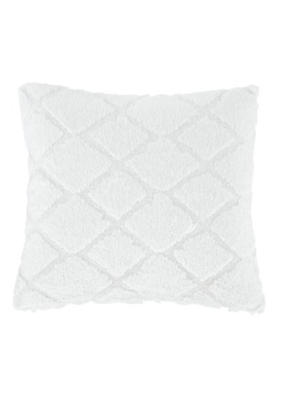 Catherine Lansfield Cosy Diamond Cushion (43x43cm) - 43W X 43D