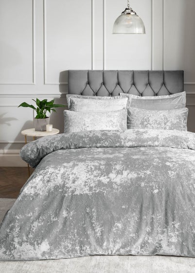 Catherine Lansfield Crushed Velvet Duvet Cover Set