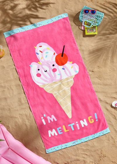 Catherine Lansfield I'm Melting Cotton Beach Towel