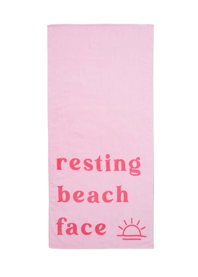 Sassy B Resting Beach Face Cotton Beach Towel