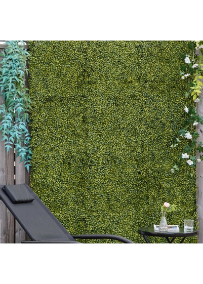 Outsunny 12PCS Artificial Boxwood Wall Panels 50cm x 50cm Grass Privacy Fence Screen