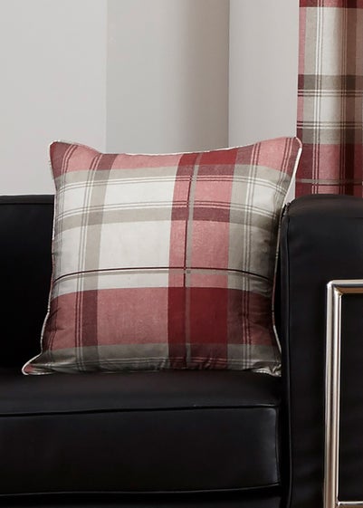 Fusion Balmoral Check Red Filled Cushion (43cm x 43cm)