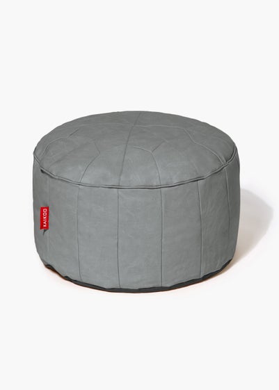 Kaikoo Morrocan Faux Leather Pouffe Grey