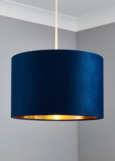 Inlight Velvet Drum Lamp Shade (35cm x 35cm x 22cm)