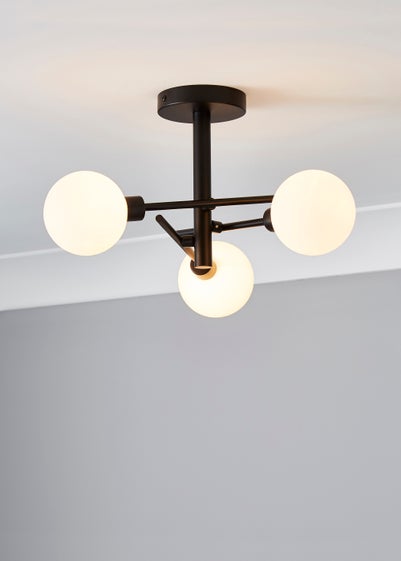 Inlight Nova 3LT Ceiling Light Black (48cm x 48cm x 21cm)