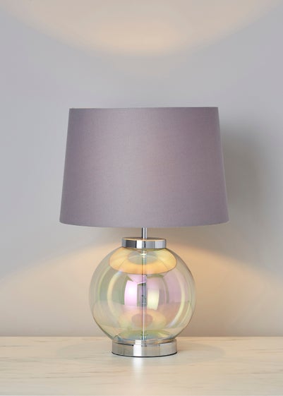 Inlight Iridescent Glass Base Table Lamp (45cm x 31cm)