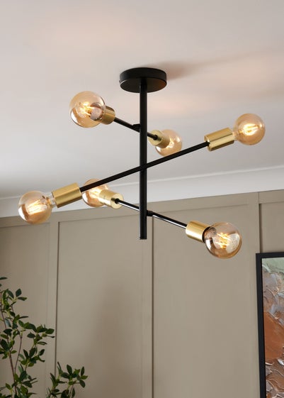 Inlight Tribecca Semi Flush 6LT Ceiling Light (64cm x 56cm x 40cm)