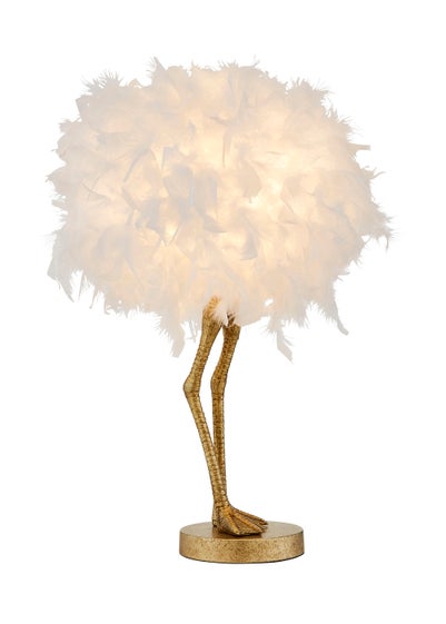 Inlight Ostrich Feather Table Lamp (50cm x 30cm x 30cm) - One Size