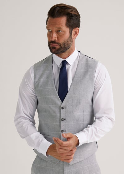 Taylor & Wright Grey Jackman Suit Waistcoat - Medium